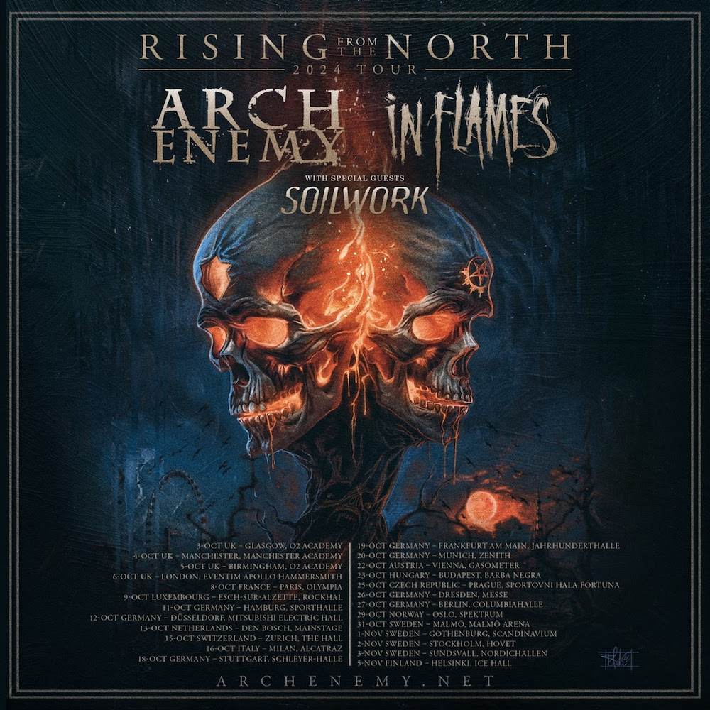 Rising From The North Tour 2024 – Arch Enemy and In Flames Announce European Co-Headline Tour With Special Guest Soilwork